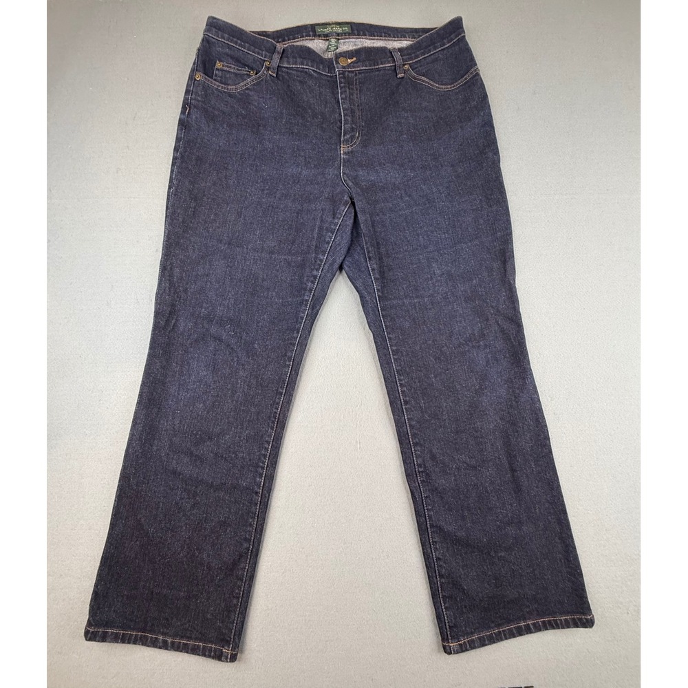 Lauren Jeans Co Ralph Lauren Jeans Women 18W Blue Dark Wash Classic Straight